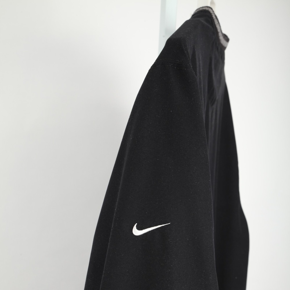 Nike Golf Jacket Mens Large Black Pullover V Neck Pockets Windshirt No Logo - Picture 4 of 13